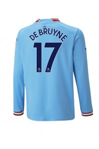 Fotbalové Dres Manchester City Kevin De Bruyne #17 Domácí Oblečení 2022-23 Dlouhý Rukáv